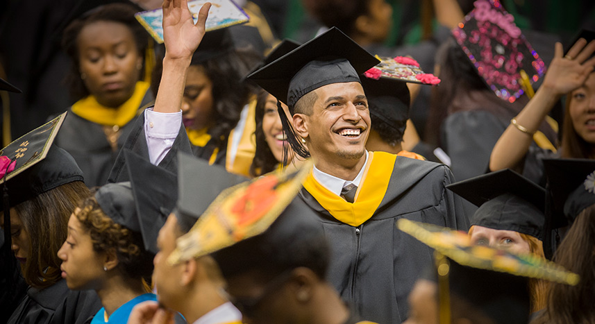 Student at Commencement